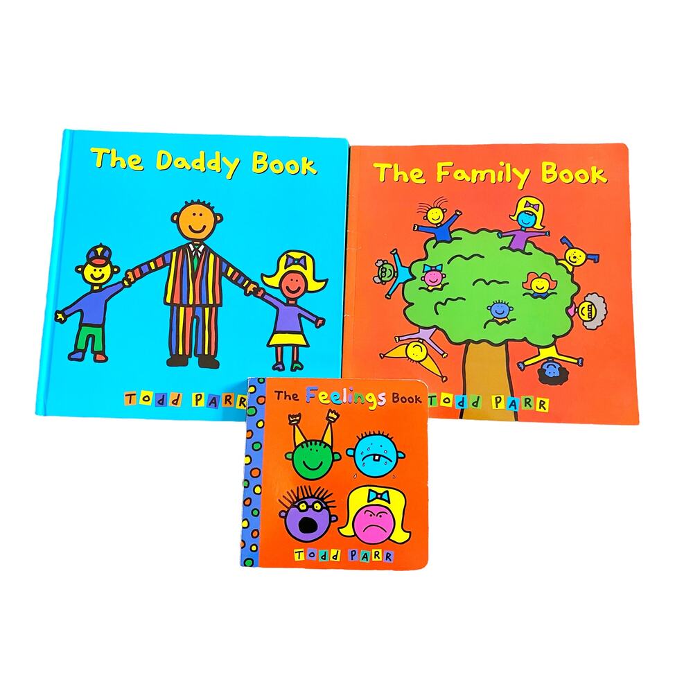 TODD PARR CHILDREN'S BOOK BUNDLE LOT OF 3 HARDCOVER PAPERBACK BOARD BOOK